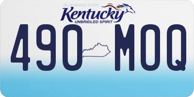 KY license plate 490MOQ