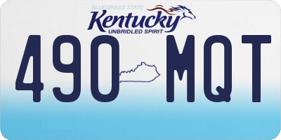 KY license plate 490MQT
