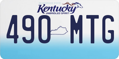 KY license plate 490MTG