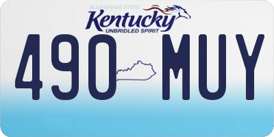 KY license plate 490MUY
