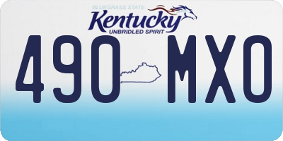 KY license plate 490MXO