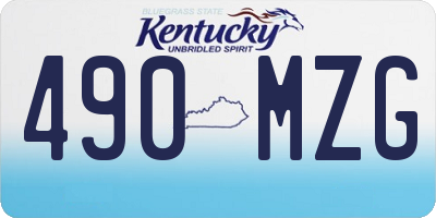 KY license plate 490MZG