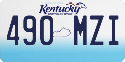 KY license plate 490MZI