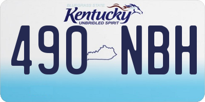 KY license plate 490NBH