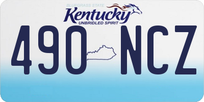 KY license plate 490NCZ