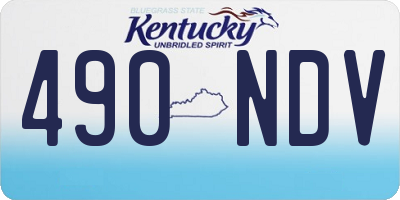KY license plate 490NDV