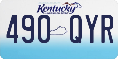 KY license plate 490QYR