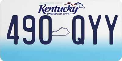 KY license plate 490QYY