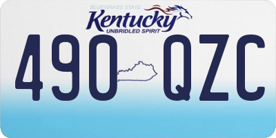 KY license plate 490QZC