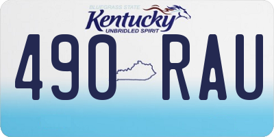 KY license plate 490RAU