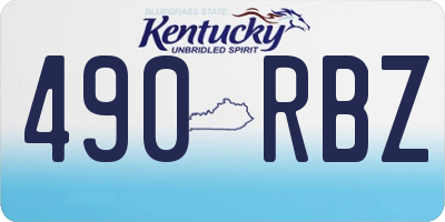 KY license plate 490RBZ