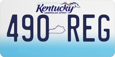 KY license plate 490REG