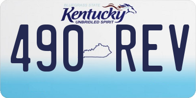 KY license plate 490REV