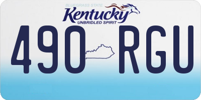 KY license plate 490RGU
