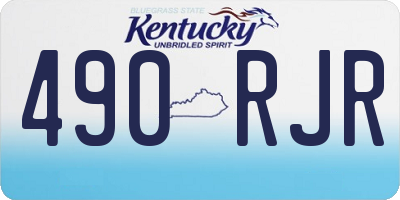 KY license plate 490RJR