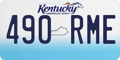 KY license plate 490RME