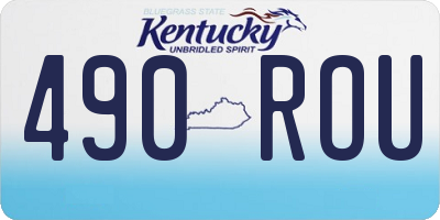 KY license plate 490ROU