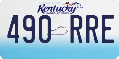 KY license plate 490RRE