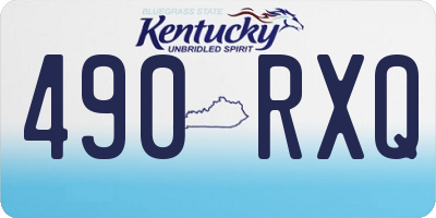 KY license plate 490RXQ