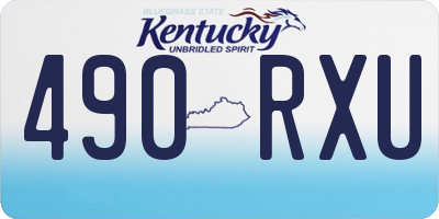 KY license plate 490RXU