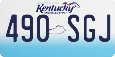 KY license plate 490SGJ