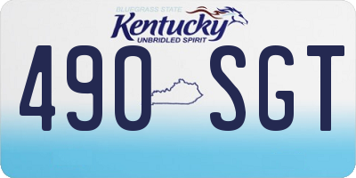 KY license plate 490SGT