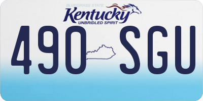 KY license plate 490SGU