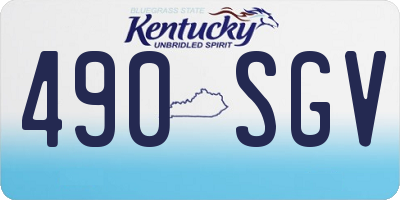 KY license plate 490SGV