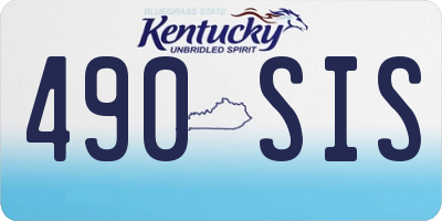 KY license plate 490SIS