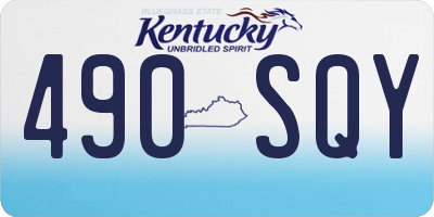 KY license plate 490SQY