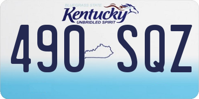 KY license plate 490SQZ
