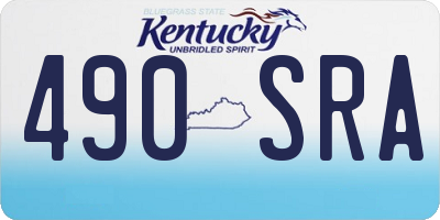 KY license plate 490SRA