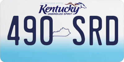 KY license plate 490SRD