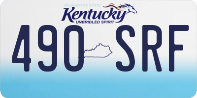 KY license plate 490SRF
