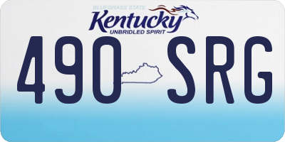 KY license plate 490SRG
