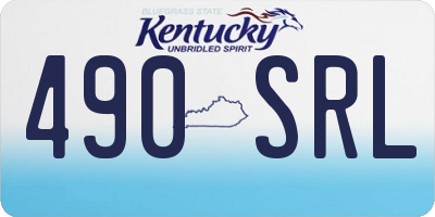 KY license plate 490SRL