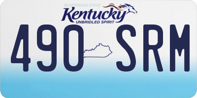 KY license plate 490SRM