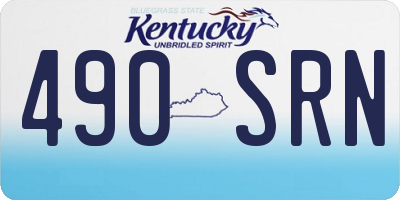 KY license plate 490SRN