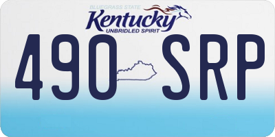 KY license plate 490SRP