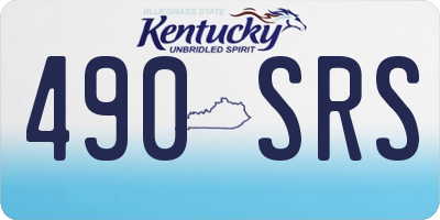 KY license plate 490SRS