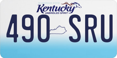 KY license plate 490SRU