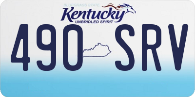 KY license plate 490SRV