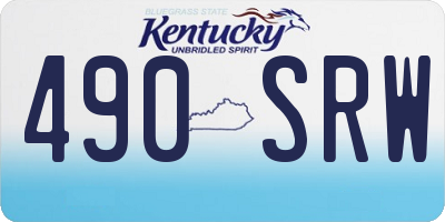 KY license plate 490SRW