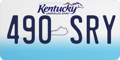 KY license plate 490SRY