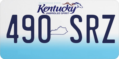 KY license plate 490SRZ