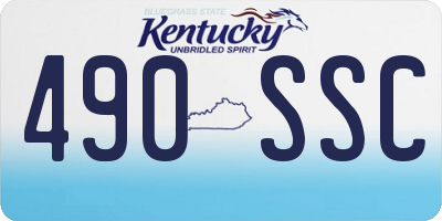 KY license plate 490SSC
