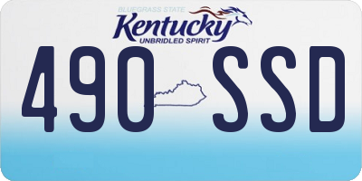 KY license plate 490SSD