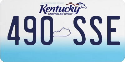 KY license plate 490SSE