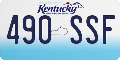 KY license plate 490SSF