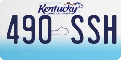 KY license plate 490SSH